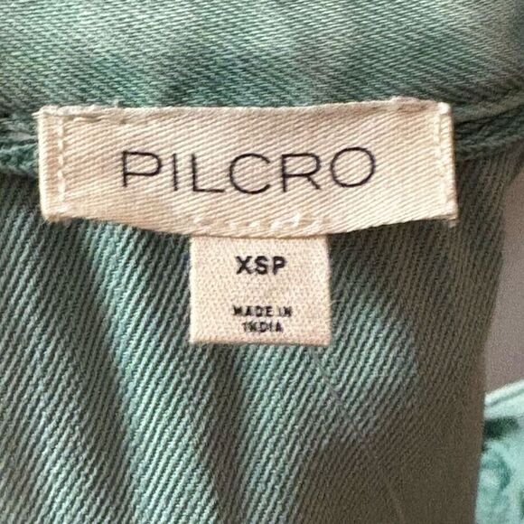 Pilcro Anthropologie sleeveless halter swing midi dress green size XS petite NEW - Picture 5 of 12